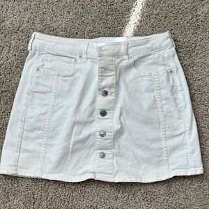 White Denim Skirt